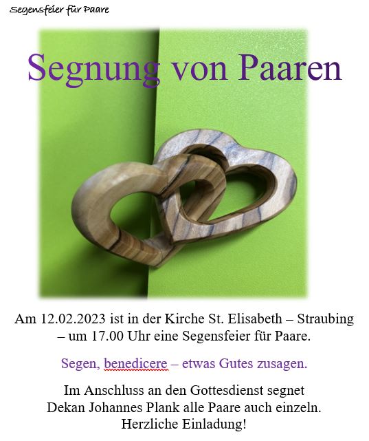 Segnung von Paaren